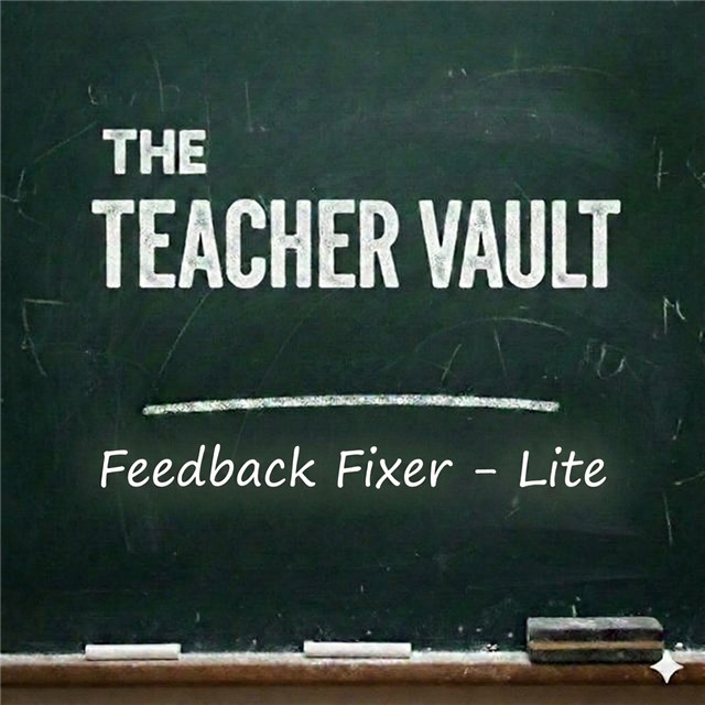Feedback Fixer teacher tool preview