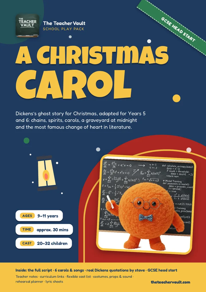 A Christmas Carol school play pack cover
