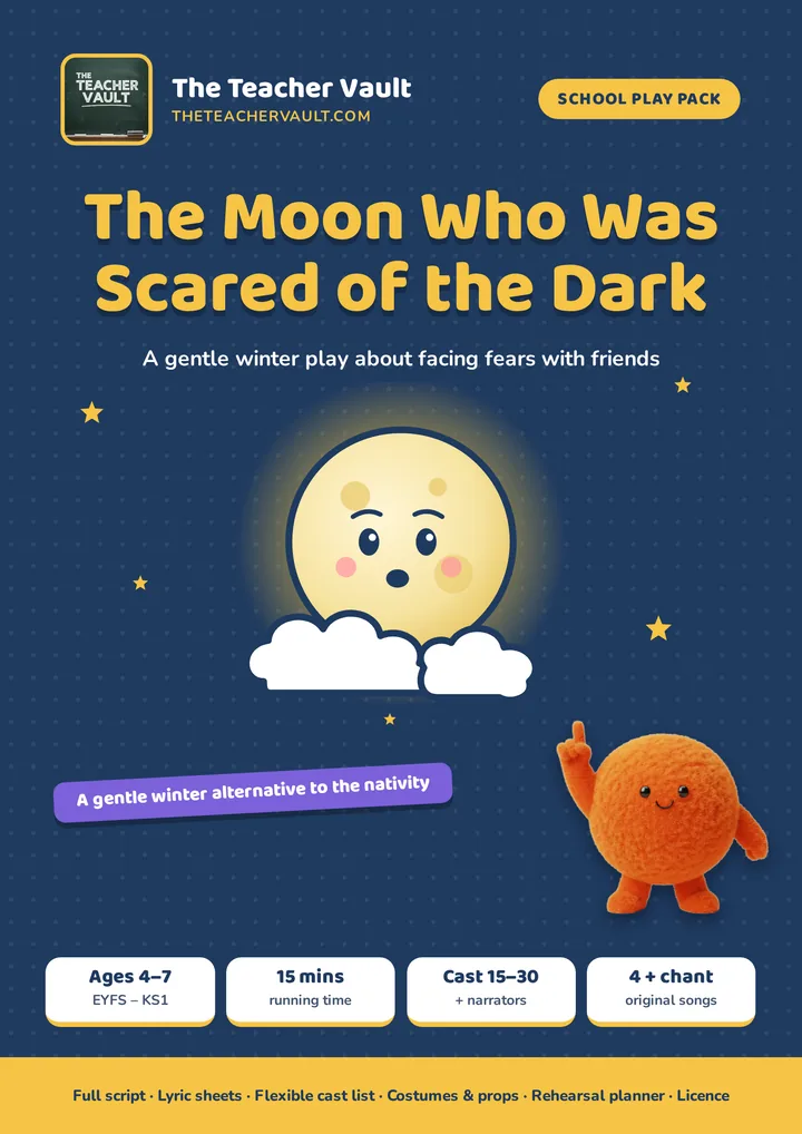 The Moon Who Was Scared of the Dark school play pack cover